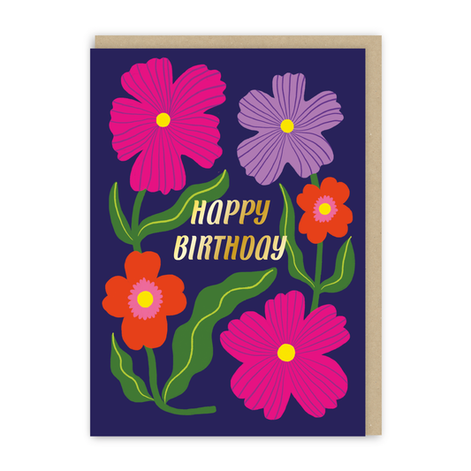 Happy Birthday Floral Card