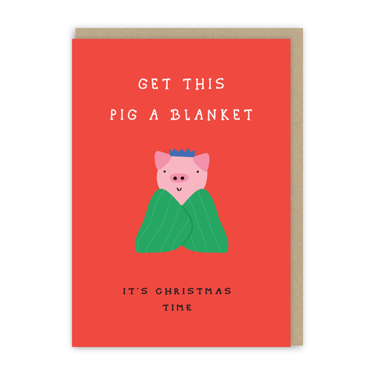 Pig Blanket Christmas Card